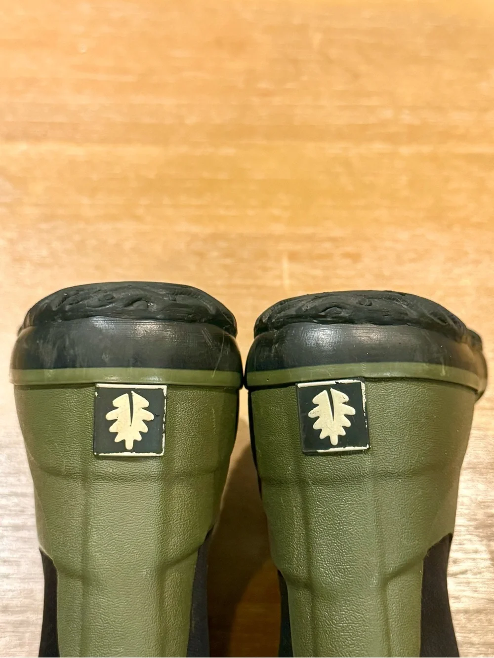 Oaki Kids Neoprene Rain/Snow Boots Forest Green Brown Size 10